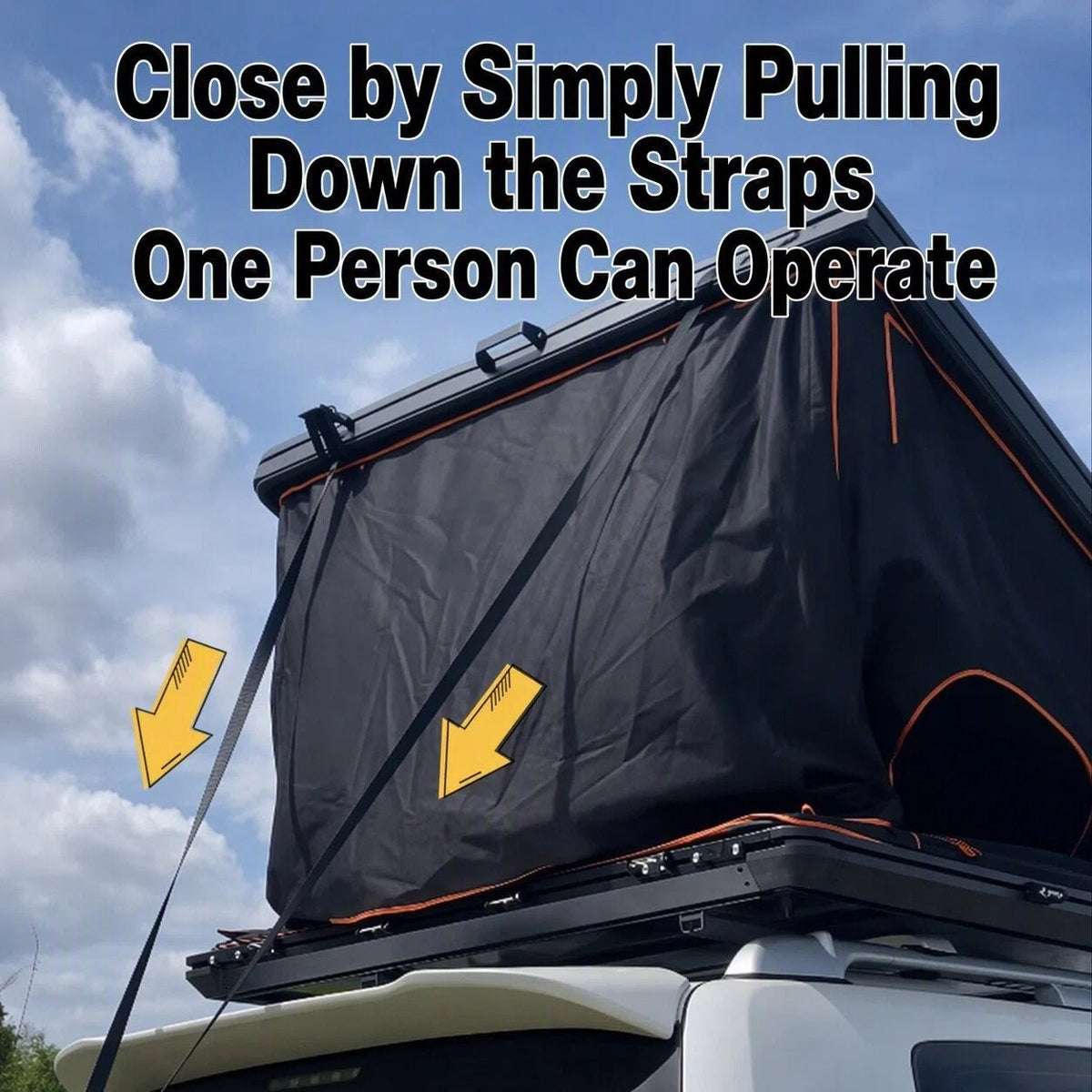 Triangle Aluminum Hard Shell Rooftop Tent for SUVs & Trucks