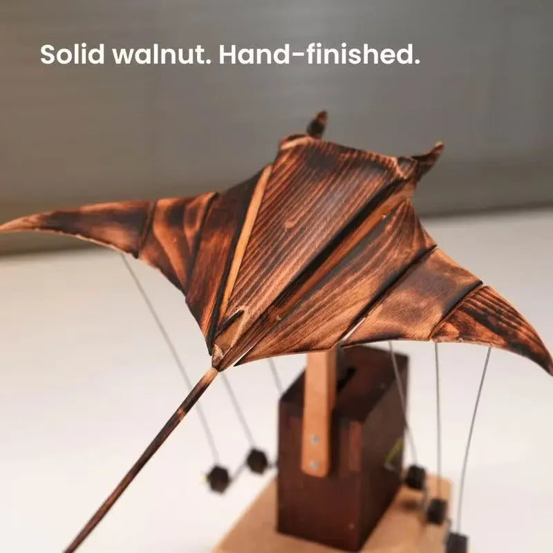 š„Handcrafted Walnut Manta Ray Automaton ā The Oceanās Silent Gliderš